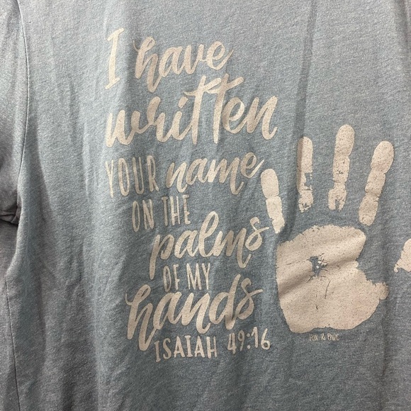 Canvas Soft Christian Graphic Palm Of Hand Tee Womens Size Small - Picture 4 of 5